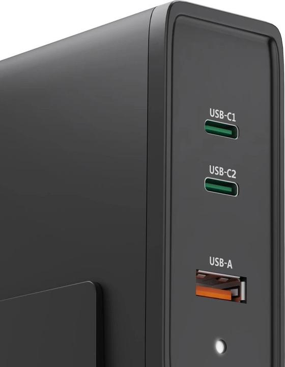 Image du produit Hama Station de charge USB-C universelle, GaN, 3 ports, Power Delivery (PD), 5-28V/140W (140 W)