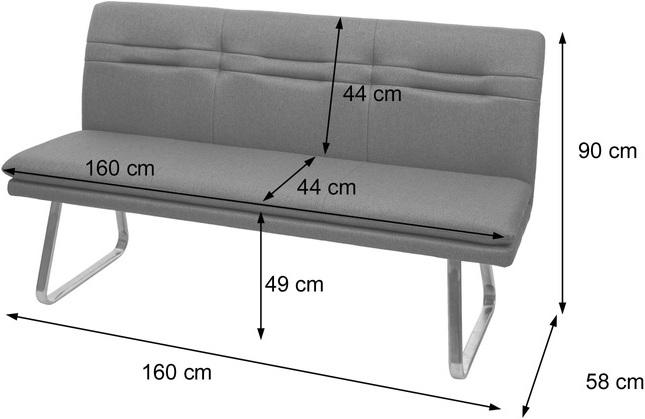 Produktbild Swisshandel24 Esszimmer-Set HWC-H70, Sitzgruppe Esszimmergruppe Esszimmergarnitur, Stoff/Textil Edelstahl gebürste