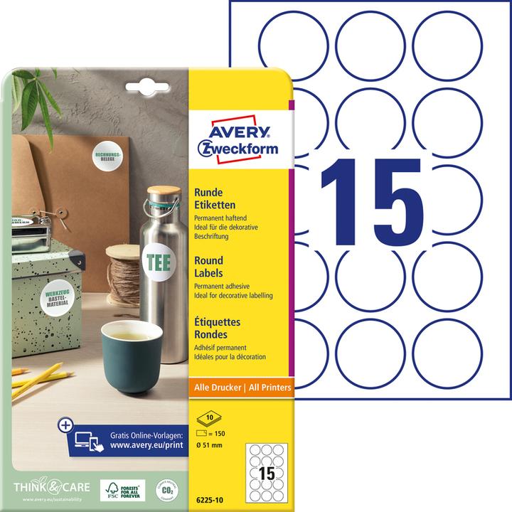 Image du produit Avery Étiquettes rondes