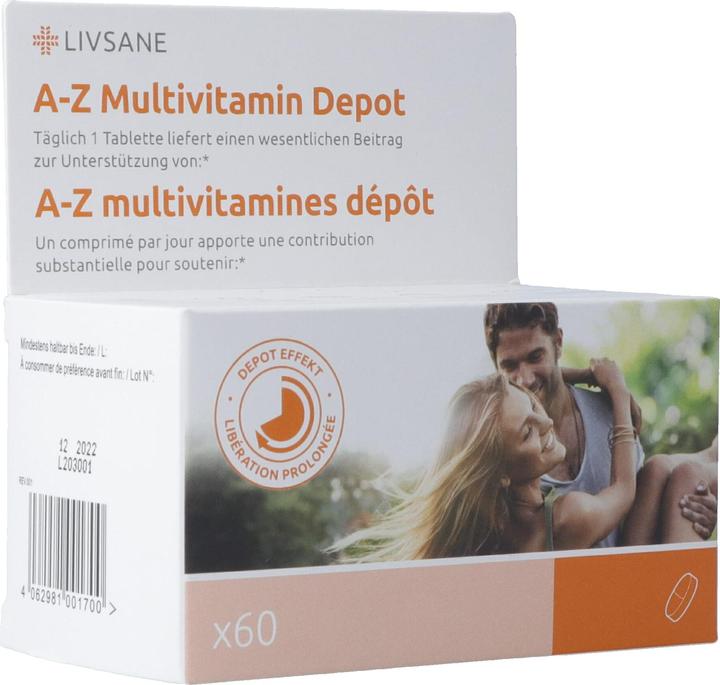 Produktbild Livsane A-Z Multivitamin Depot CH Version Tabl (60 Stück, Tabletten, 129 g)