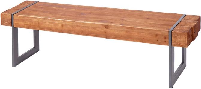 Produktbild Swisshandel24 Sitzbank, Esszimmerbank Bank, Tanne Holz rustikal massiv - braun 160cm (160 cm)