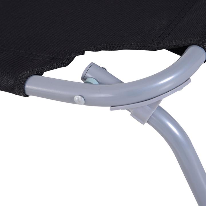 Immagine prodotto Outsunny Lettino prendisole con schienale regolabile (187 cm)
