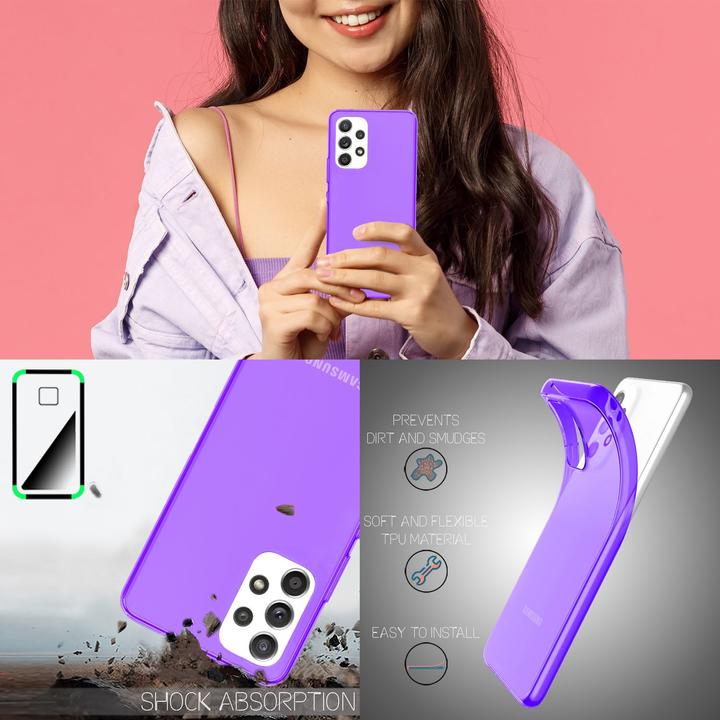 Produktbild Nalia Klar Transparente Neon Silikon Hülle (Samsung Galaxy A53)