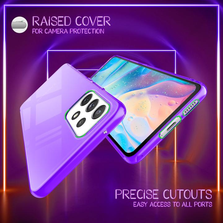Produktbild Nalia Klar Transparente Neon Silikon Hülle (Samsung Galaxy A53)