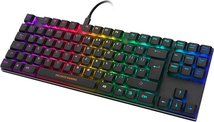 Actual product image Deltaco DK430 TKL Mechanical Keyboard Low Profile Keys (DE, Cable)