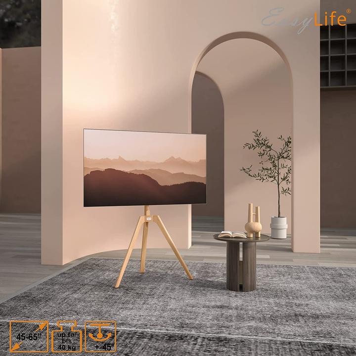 Produktbild Easy Life TV Stativ Holz, Weiss/Buche Hell