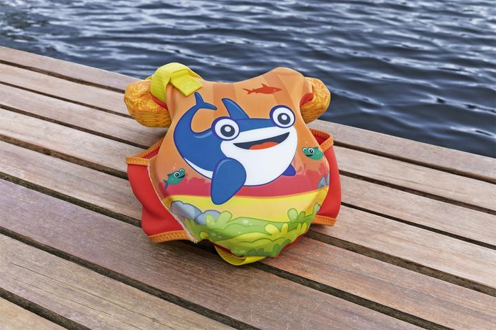 Actual product image Bestway Puddle Jumper® life jacket small whale with textile cover, 0-2 years (Up to 15Kg)