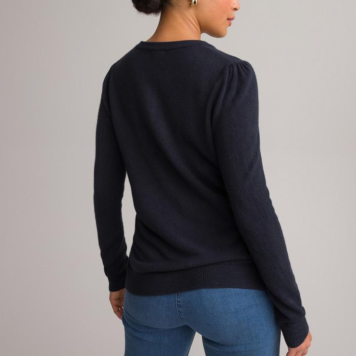 Actual product image Anne Weyburn Cardigan with round neckline and button placket (W32/L34)