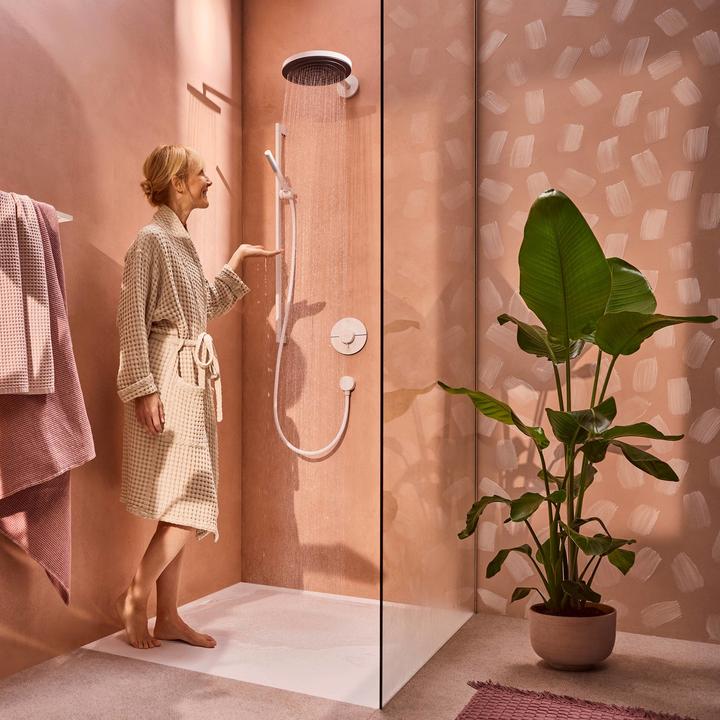 Produktbild hansgrohe Unica Duschstange S Puro 90 cm, Easy Slide Duschkopfhalter, Isiflex Duschschlauch 160 cm