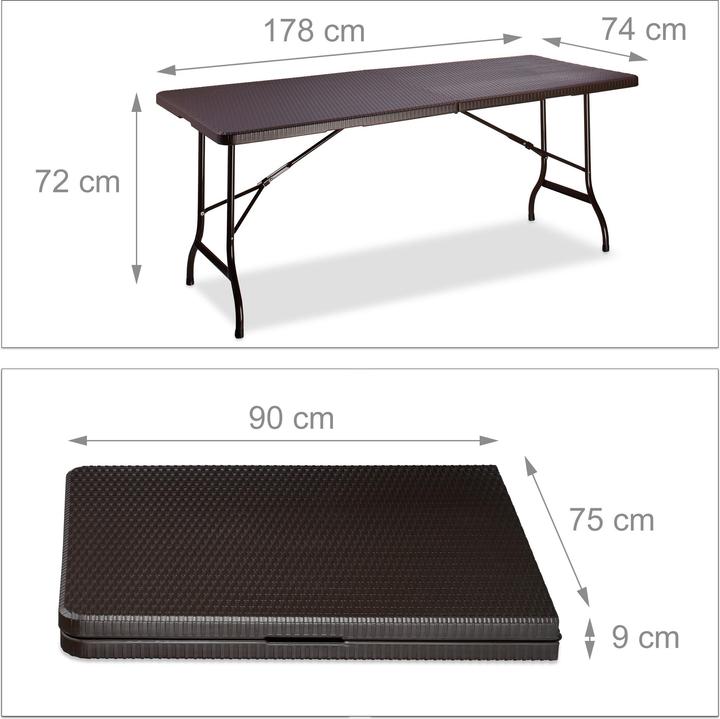 Produktbild Relaxdays Gartentisch (178 cm)
