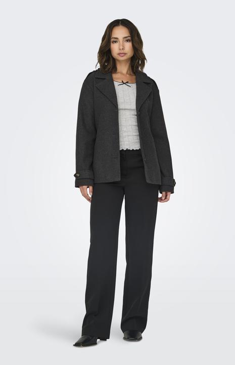 Actual product image Only Lapel collar Cuffs with button Jacket Trench coat (L)