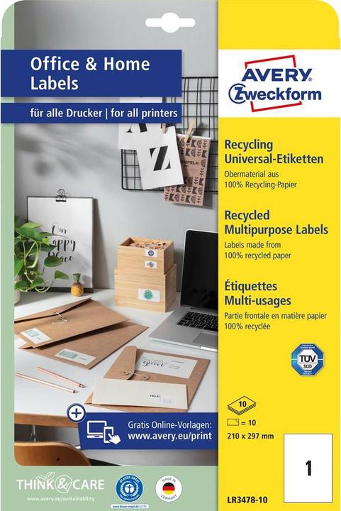 Produktbild Avery Recycling Etiketten