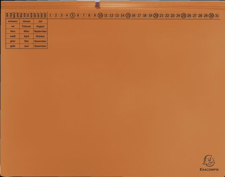 Produktbild Exacompta 25 Hängehefter Exaflex Karton orange 2 x kaufmännische Heftung (A4, 200 x)