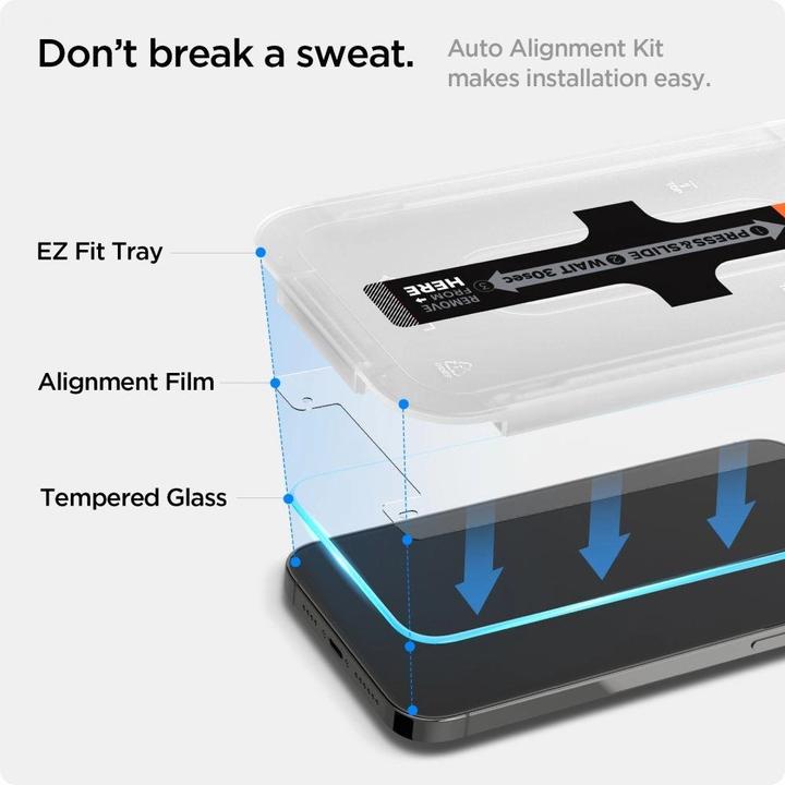 Produktbild Spigen Glas.tR EZ Fit (2 Stück, Apple iPhone 14, Apple iPhone 13, Apple iPhone 13 Pro)