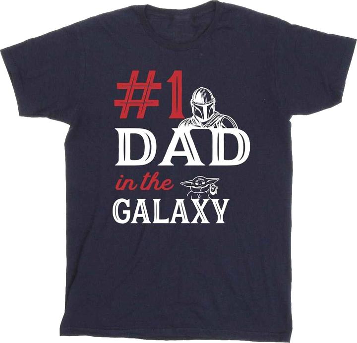 Actual product image Star Wars Mens Mandalorian Number One Dad T-Shirt (S)