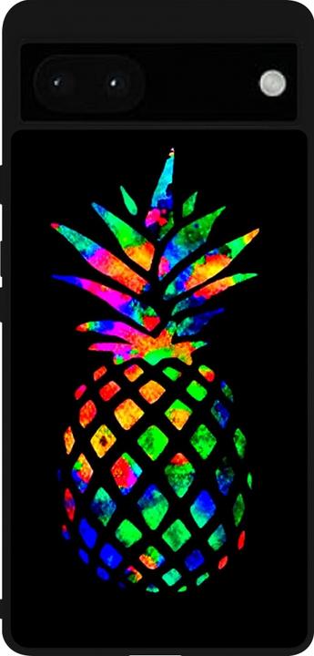 Image du produit PhoneLook Coque Silicone rigide noir Ananas Multi-colors (Google Pixel 6a)