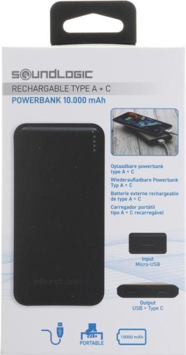 Produktbild Soundlogic 80243 10000 mAh Powerbank Black (80243)