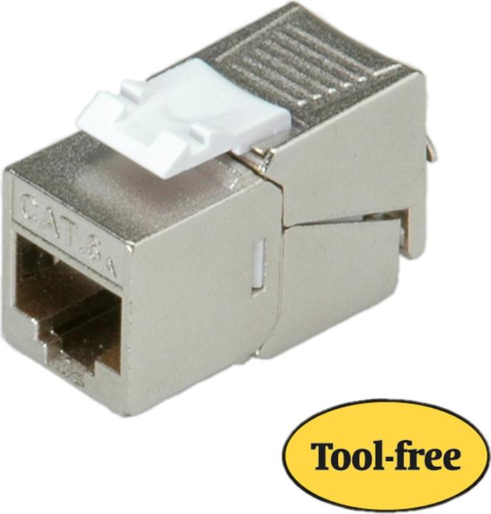 Roline C6A Keystone STP180°,werkzeuglos (UTP, CAT6a, 0.04 m)