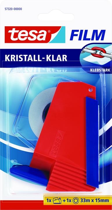 tesa tesafilm Haushaltsabroller, inkl. 1 Rolle tesafilm kritall-klar (15 mm)