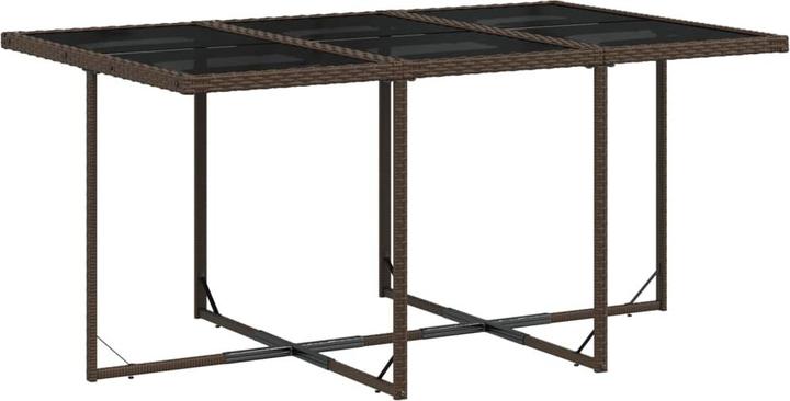 Actual product image VidaXL Garden furniture dining set garden set seating group 11-piece brown poly rattan (165 cm)