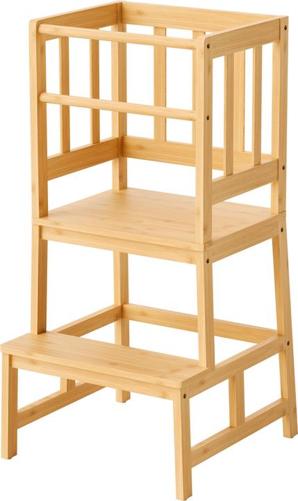 Actual product image Toboli Learning Tower for Children made of Bamboo, with Lattices & Strut 46x46x90cm