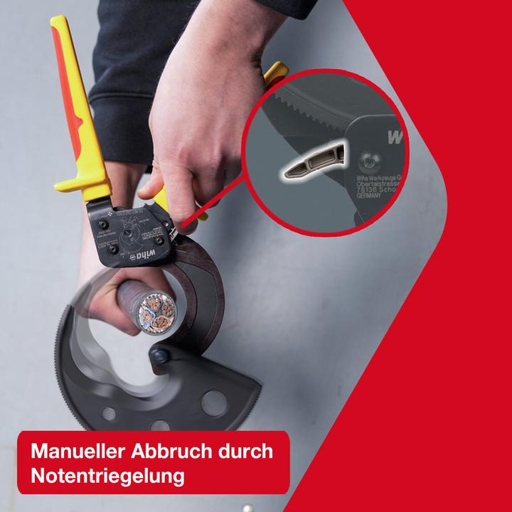 Actual product image Wiha Cable cutter electric up to 500 mm² with ratchet principle (500 mm)