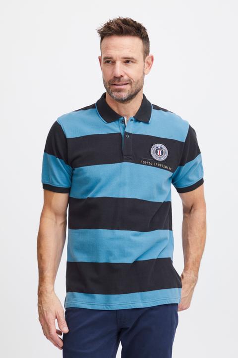 Actual product image FQ1924 FQPeter stripe polo shirt w badge 21900639 (M)