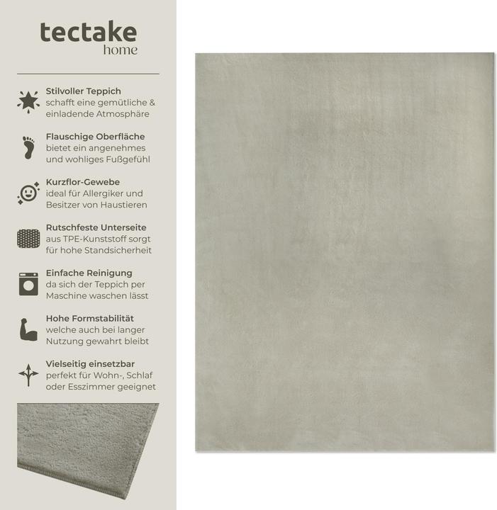 Actual product image tectake Short pile carpet Soft Zone (160 x 230 cm)