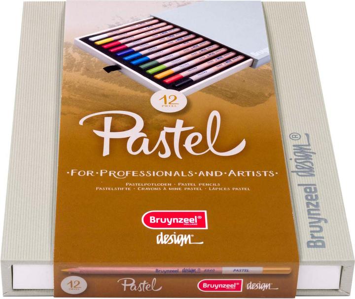 Actual product image Bruynzeel Pastel crayon design Pastel, box of 12 (Multicoloured, 12 x)