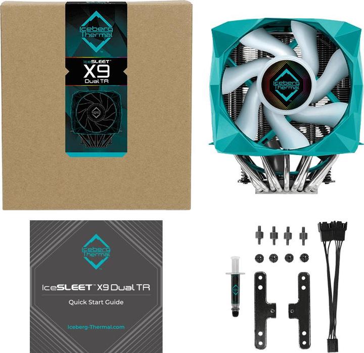 Actual product image Iceberg Thermal IceSLEET X9 Dual TR - Threadripper only (166 mm)