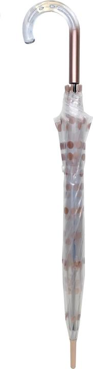 Produktbild CreaDiva SMATI Regenschirm durchsichtig transparent mit Automatik Stockschirm (Kupferfarbe)