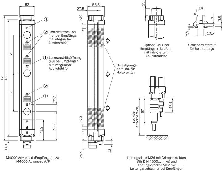 Actual product image Sick Safety light barrier M40Z-025023TB0 (4.50 m)