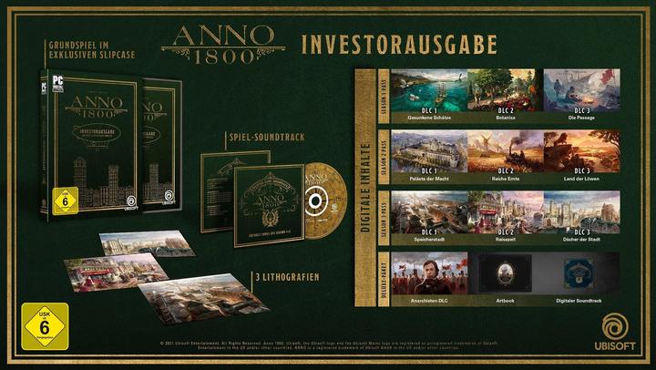 Immagine prodotto Ubisoft Anno 1800 - Edizione per gli investitori (PC, DE)