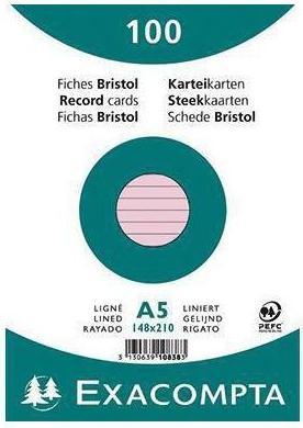 Produktbild Exacompta Karteikarten (A4, 205 g/m², 100 x)
