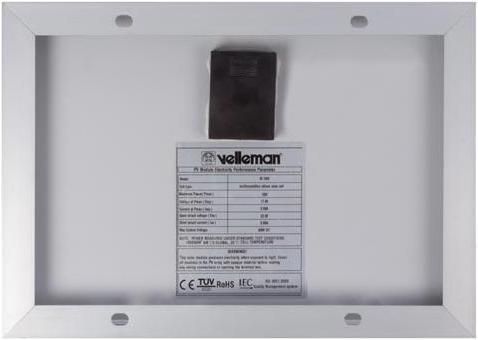 Produktbild Velleman POLYKRISTALLINES SOLARMODUL - 10 W - 12 V (10 W, 1.16 kg)