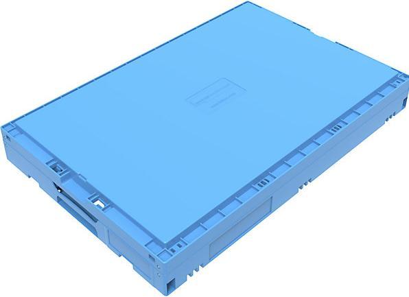 Image du produit Walther Bac pliant en polypropylène, capacité 44 l, sans couvercle, bleu, gerbable. (600 x 400 x 220 mm, 41.40 l)