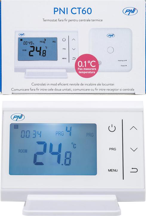Produktbild PNI CT60 Funkthermostat für Heizanlagen, beleuchtetes Display, Tagesprogramme