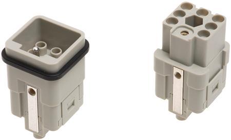 Image du produit Harting Insert de prise femelle (female) mâle Q 7/0 7 pôles avec terre max 10A 400 V