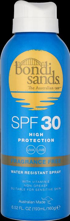 Bondi Sands SPF 30+ Fragrance Free Aerosol Face Mist Spray 193 ml (Sonnenspray, SPF 30, 160 ml, 160 g)