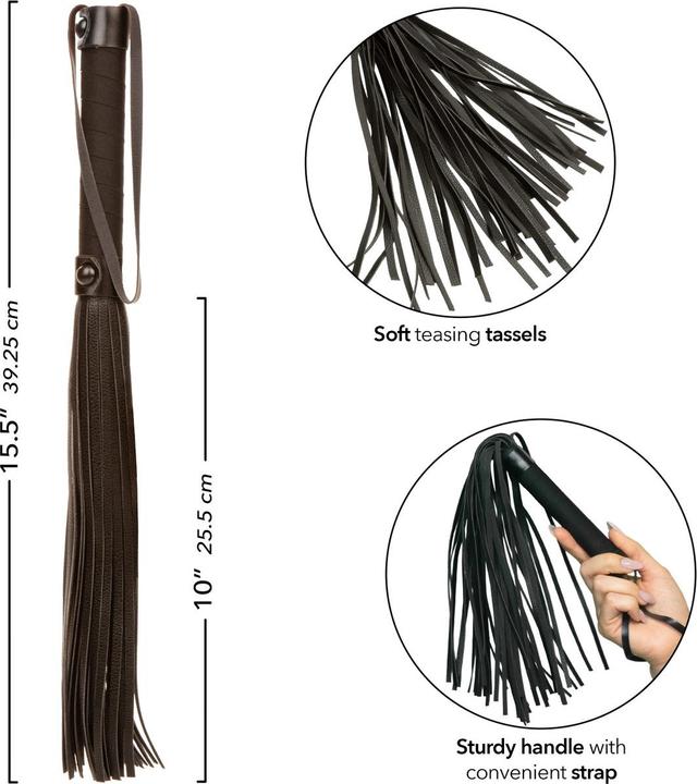 Productafbeelding CalExotics Nachtelijke Flogger Leer Zwart