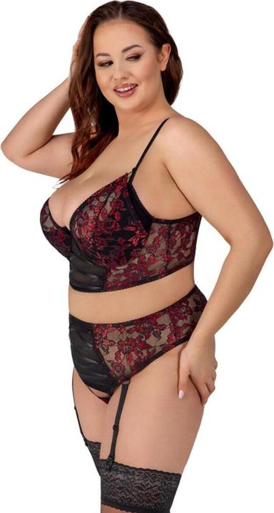 Image du produit Cottelli Collection Set de soutien-gorge noir/rouge 95C/2XL (95 C)