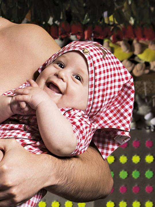 ISA Bodywear Wies'n Baby bandana blue (62, 68)