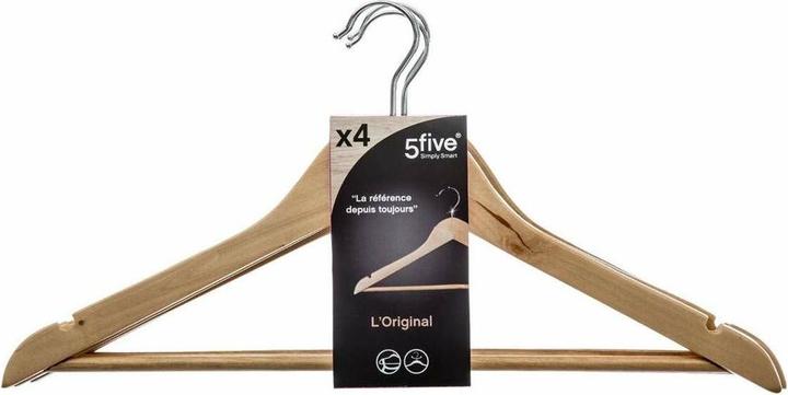 5Five Aufhänger-Set Simply Smart Braun natürlich Holz 44 x 23 cm (4 Stück) (4 x)