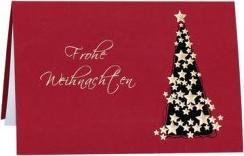 Immagine prodotto Römerturm Biglietto di Natale R™MERTURM "Albero delle stelle d'oro", rosso (1 pz.)