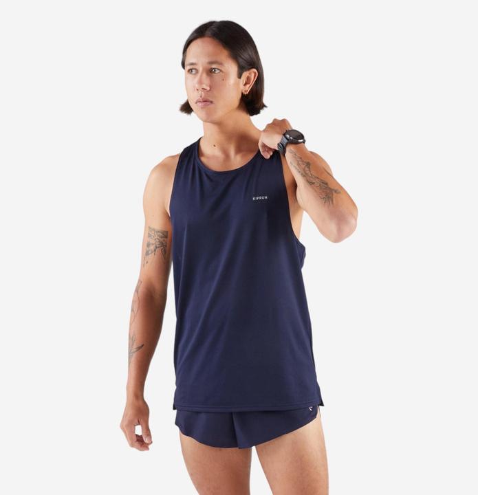 Kiprun Lauf-Tanktop - 900 Light blau/schwarz (XL)