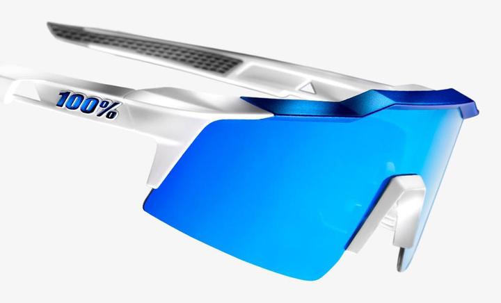 Actual product image 100% Speedcraft SL (Mat white, Metallic Blue, HiPer blue multilayer mirror)