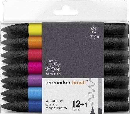 Winsor & Newton Brush marker 12+1 lebendige Töne (Mehrfarbig, 13 x)