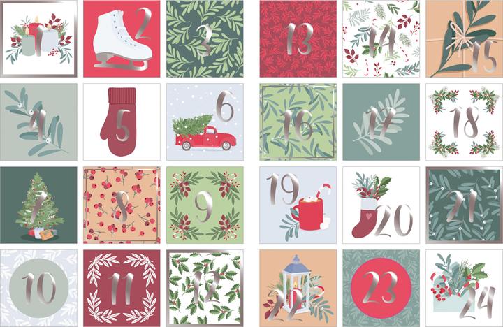 Artemio Advent numbers sticker "Christmas Time"