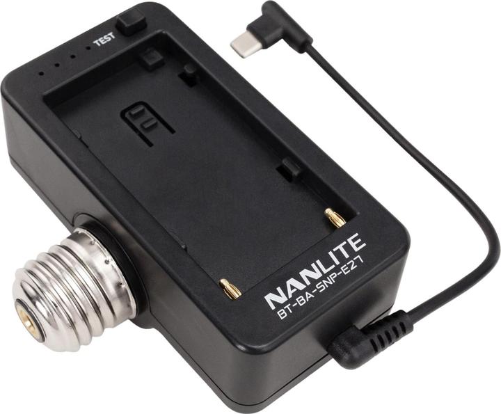 Produktbild Nanlite Batterie Adapter NP-F mit E27 Gewinde (Batteriegriff, Handgriff)