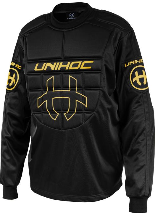 Unihoc Goalie sweater SHIELD schwarz/gold LTD EDT -170 (170)